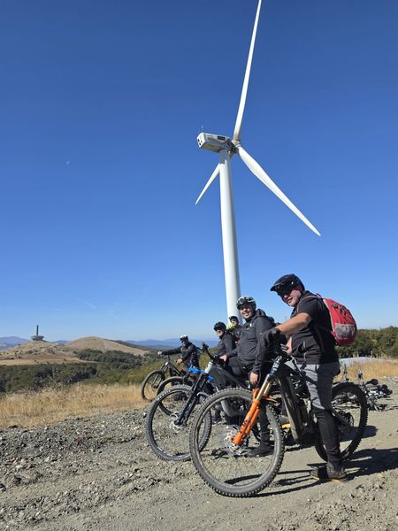 The group under the turbine