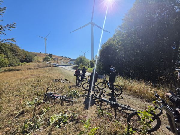 The turbine against the sun