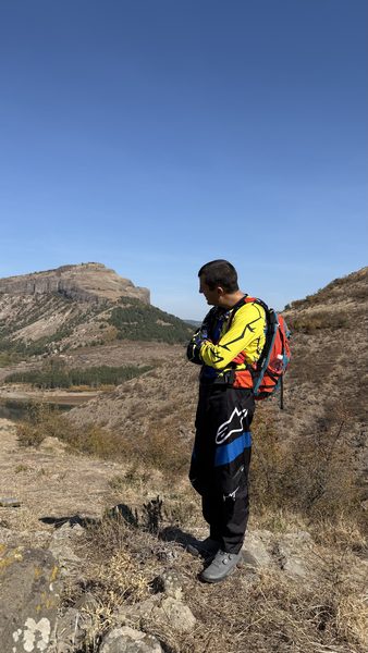 Alone on the rocks